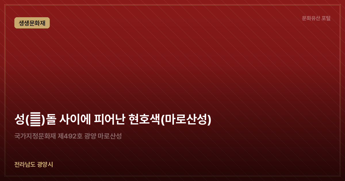 성(城)돌 사이에 피어난 현호색(마로산성)