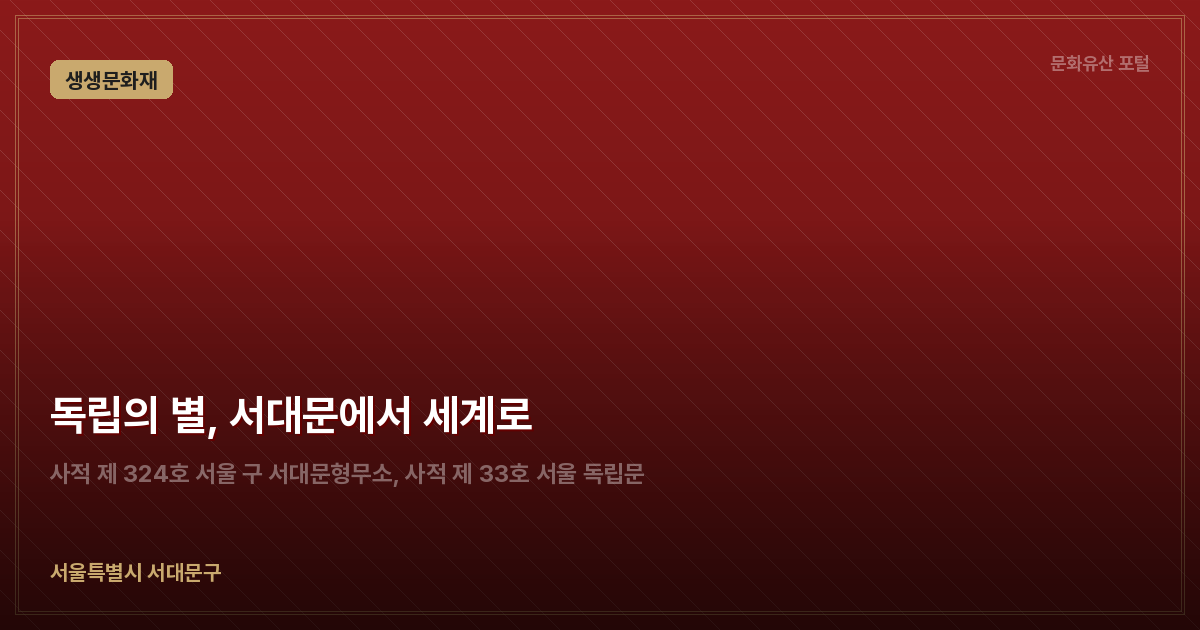 독립의 별, 서대문에서 세계로